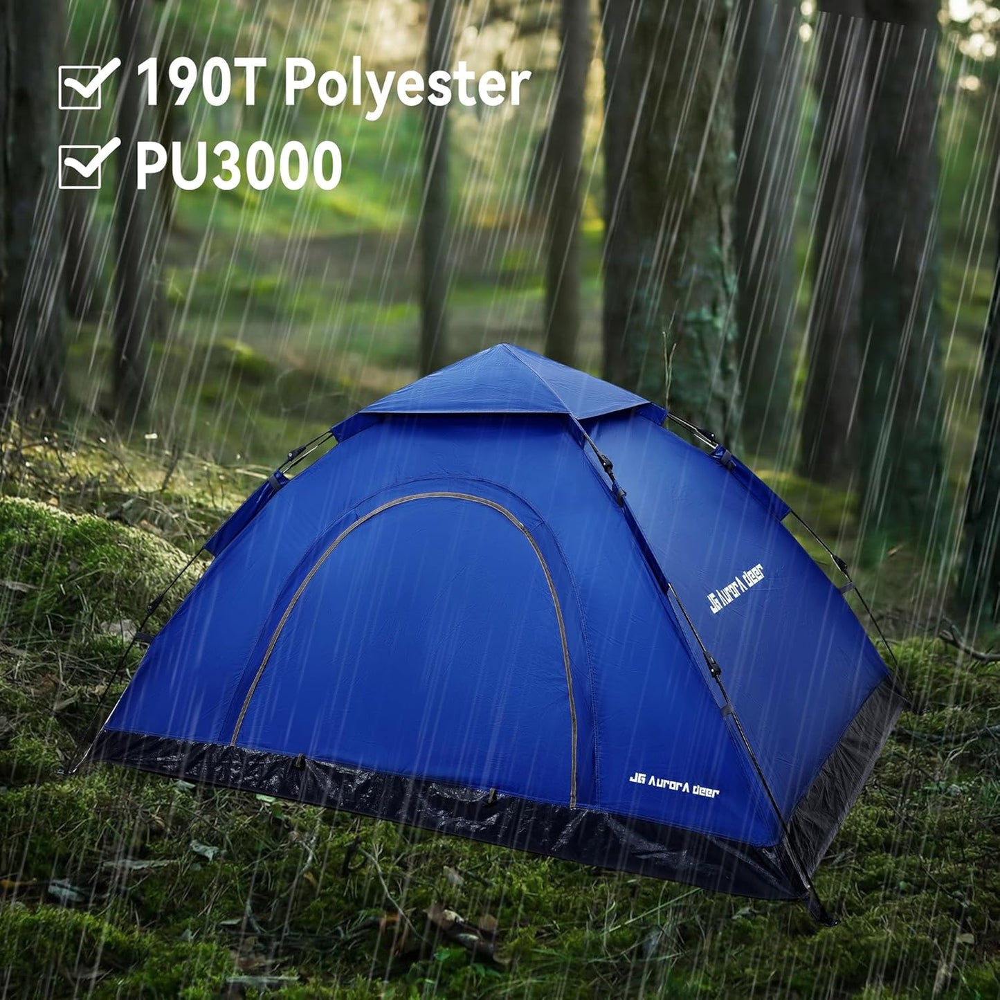 1/2/3/4 Person Tents Waterproof&Windproof Family Tents Camping-Tent,Lightweight Portable Pop Up Tent for Camping,Hiking,Mountaineering or Beach Easy to Set Up Adventures Carry Bag