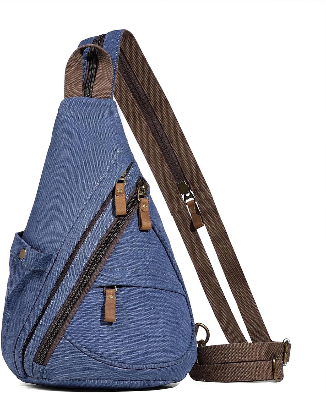 KL928 Canvas Sling Bag - Small Crossbody Backpack Shoulder Casual Daypack Rucksack for Men Women(Large Version)