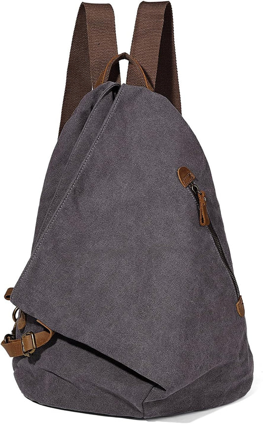 KL928 Canvas Vintage Backpack – Large Casual Daypack Outdoor Travel Rucksack Hiking Backpacks for Men Women