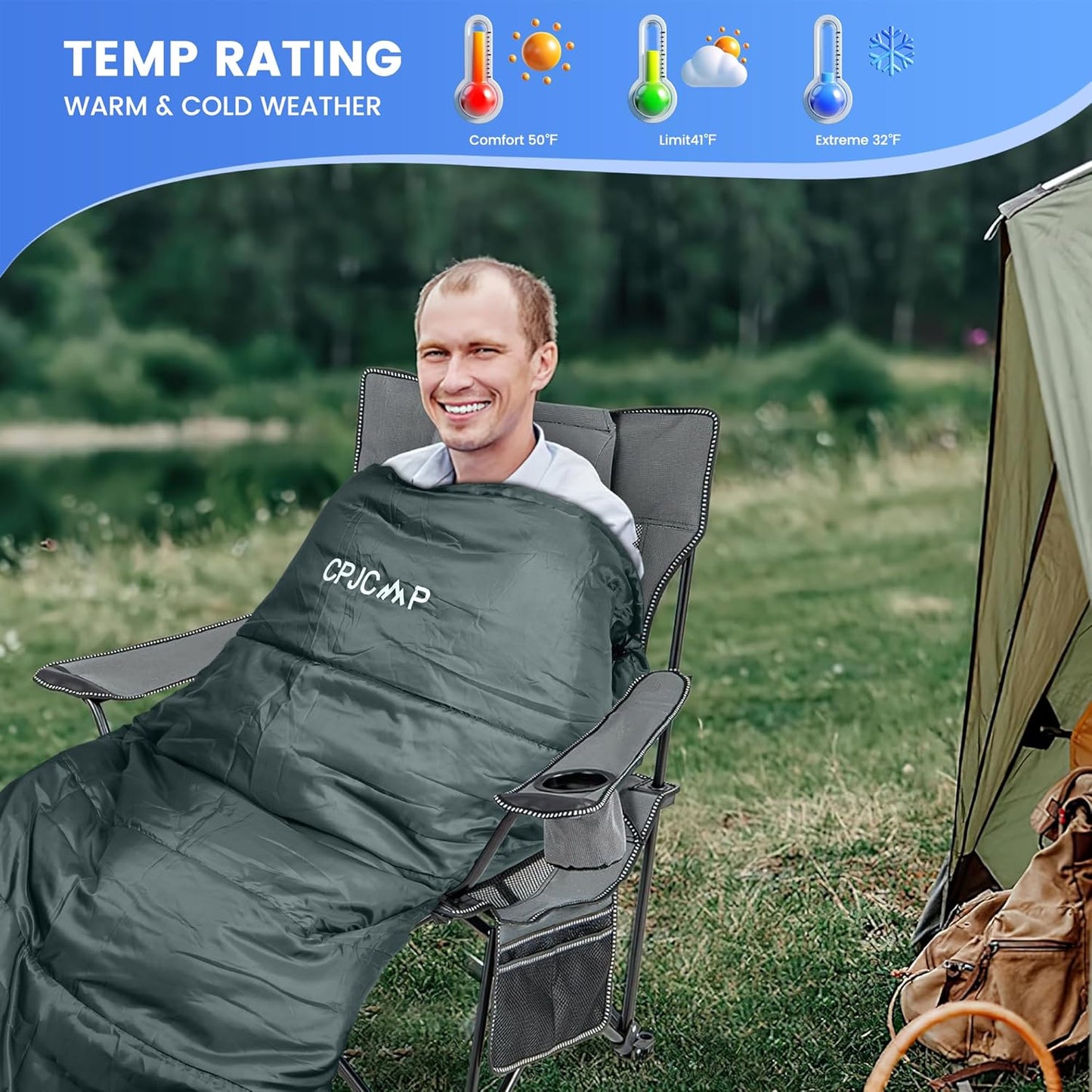 0 Degree Sleeping Bag for Cold Weather,100% Cotton Flannel XXL for Adults Big and Tall Cold Weather Winter Zero Degree Camping,Free Compression Sack