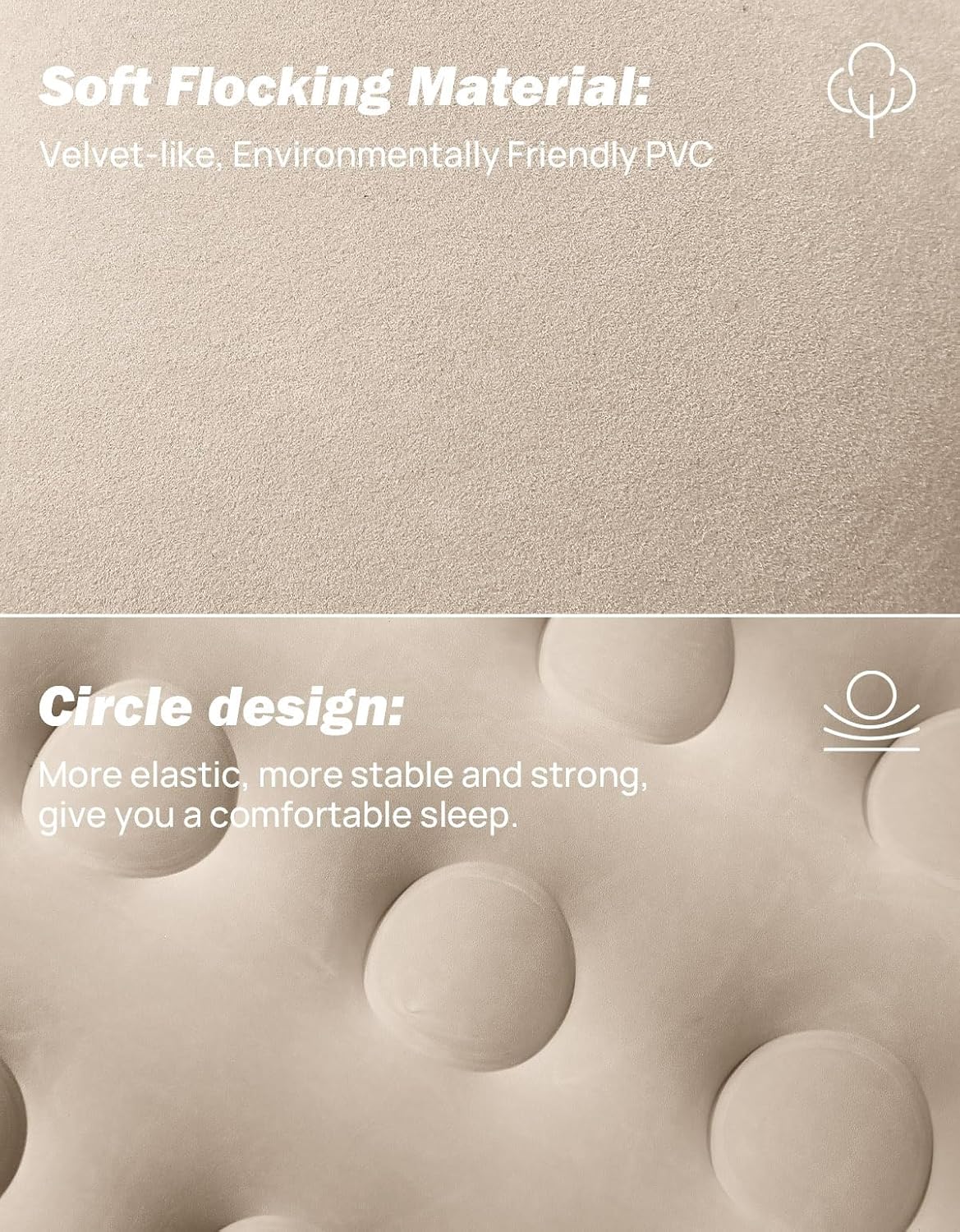 JOYTUTUS SUV Air Mattress Camping Bed,3.0 Thickened Flocking Car Camping Inflatable Mattress,Anti-Leakage,with 2 Pillows & Electric Pump Universal Car Bed for SUV Trunk and Rear Seat