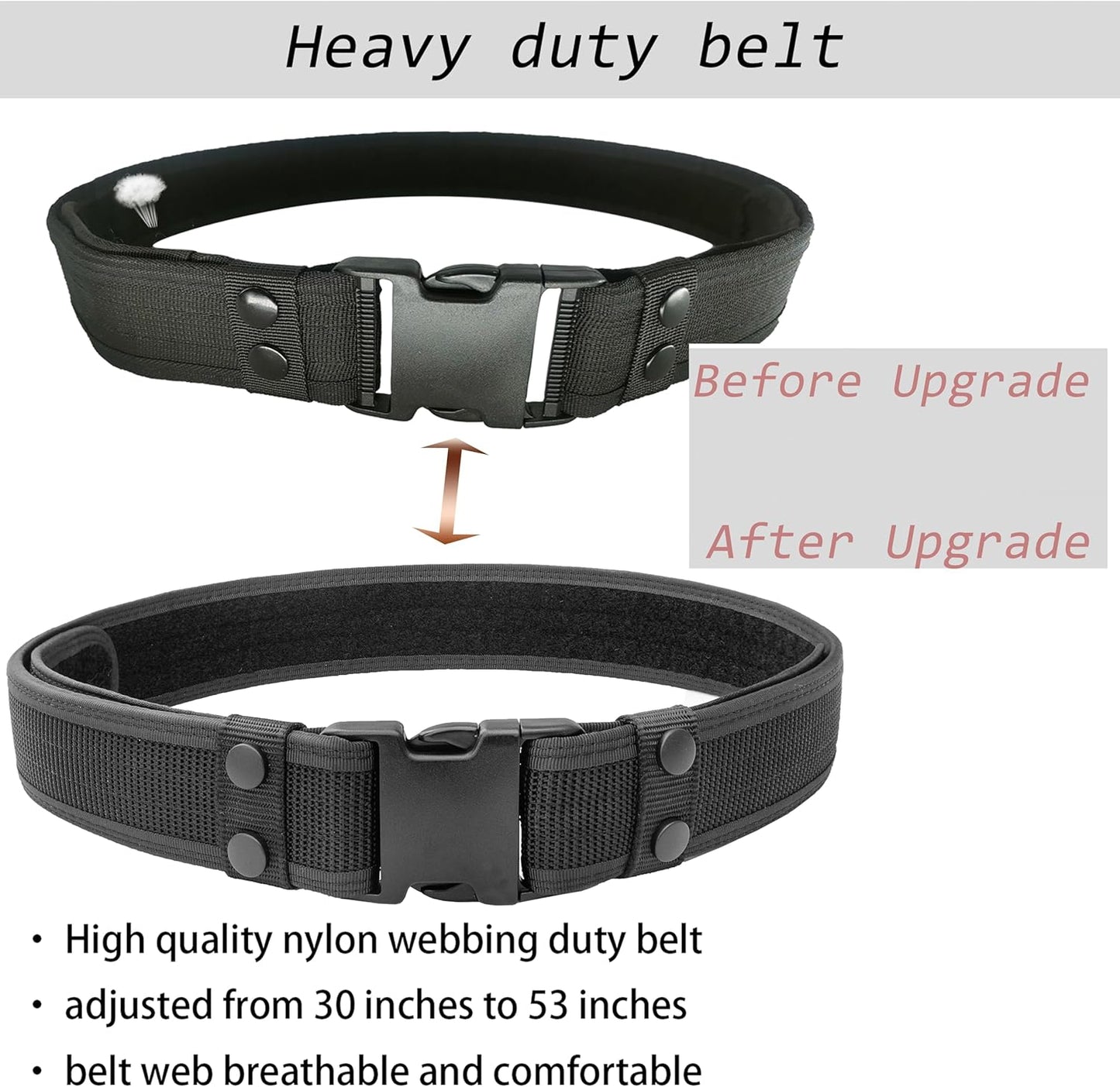 10 in 1 police Tactical belt Security Guard Belt,Versatile Military Modular Equipment System Molded Duty Belt Set for Law Enforcement