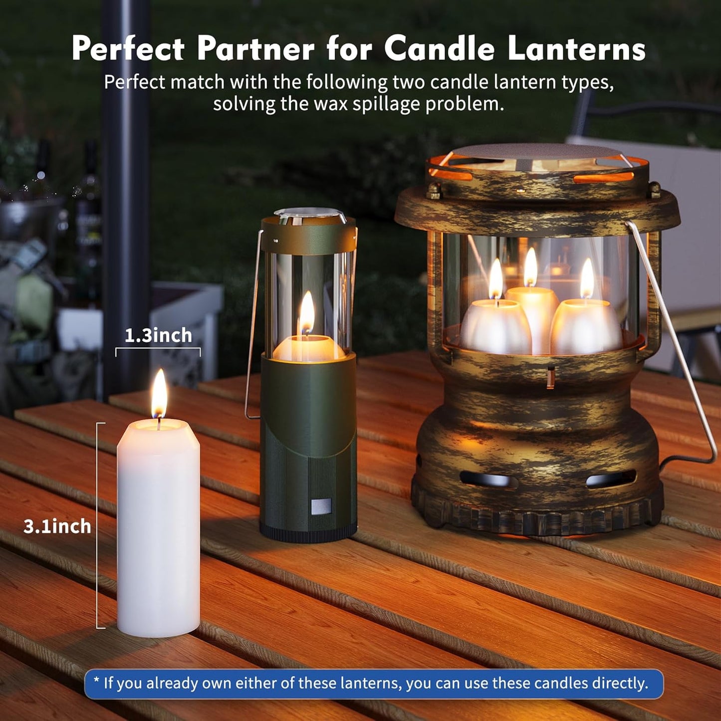 10Pack 15H+ Emergency Candles Long Burning Survival [20H+ Inside Candle Lanterns], 3“ Unscented White Pillar Candle, Survival Candles for Power Outage, Camping, Hurricane
