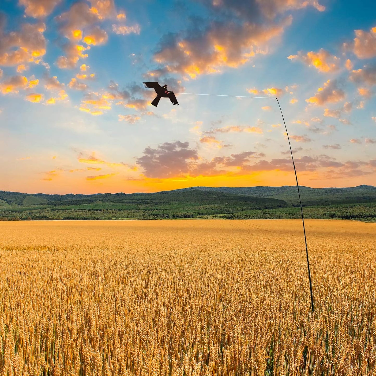 eyijklzo Bird Scarer Flying Kite Crops Farm Flying Bird Hawk Flying Kite