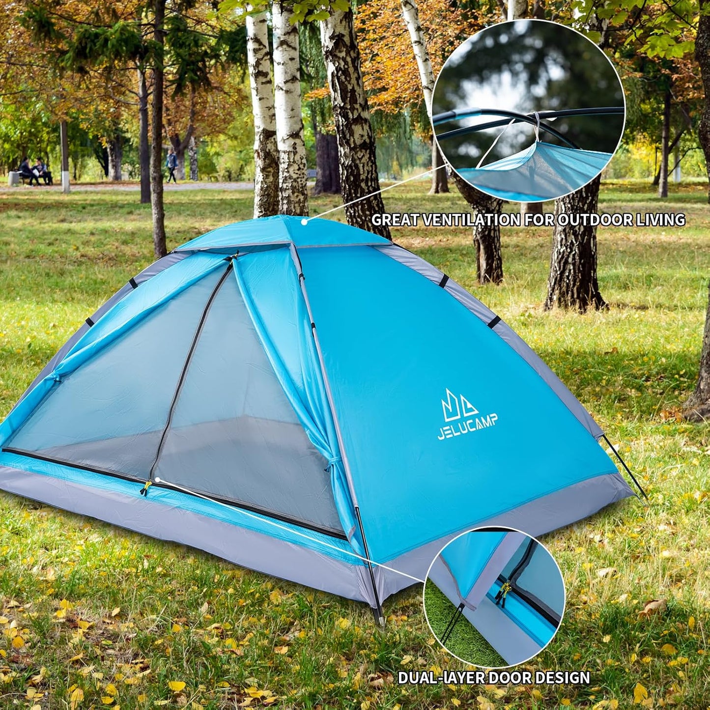 1/2/4/5/6 Person Dome Tents for Camping, Lightweight Portable Backpacking Tent, Small Easy Set Up Outdoor Waterproof Camping Hiking Tent for Adults
