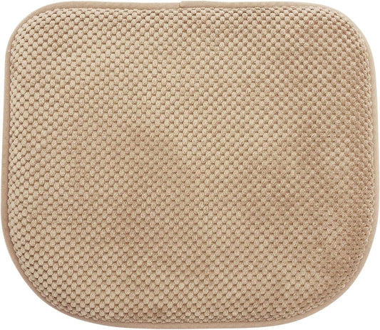 Khaki Foam Seat Cushions Kitchen Chairs Pads for Dining Chairs Non Slip Office Seat Cushions Washable U Shaped Soft Thick Large Metal Wooden Chair Cushions,17" x 15"