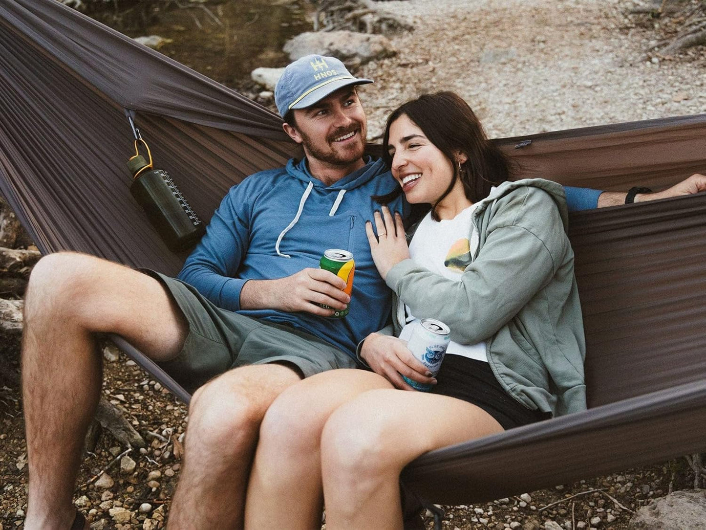 KAMMOK: Roo Double XL Hammock | Made from Strong & 100% Recycled Water Resistant Ripstop Fabric | Comfortable, Packable, Lightweight (Lifetime Adventure Grade Warranty), Granite Gray