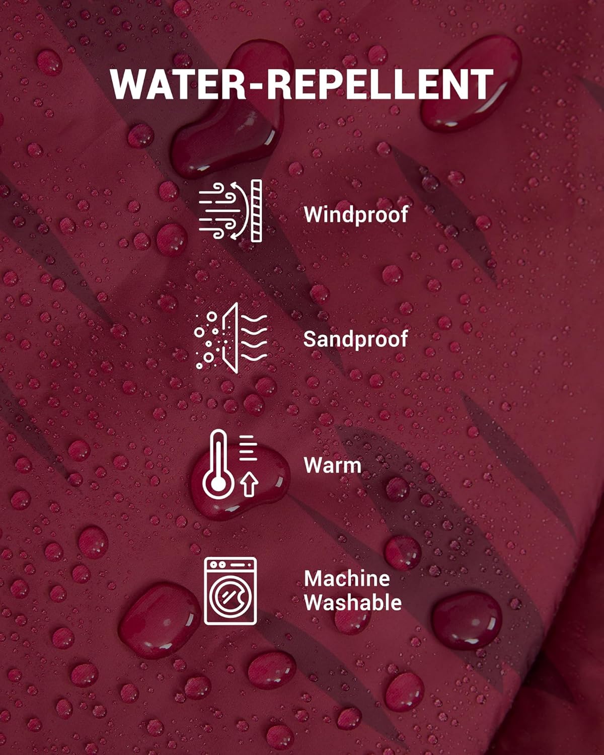 KingCamp Large Camping Blanket with Sherpa Lining, Packable Down Alternative Puffy Printed Wearable Blanket with Snap Buttons, Warm Weatherproof Quilt for Outdoor Travel (79" L x 57" W, Orange)