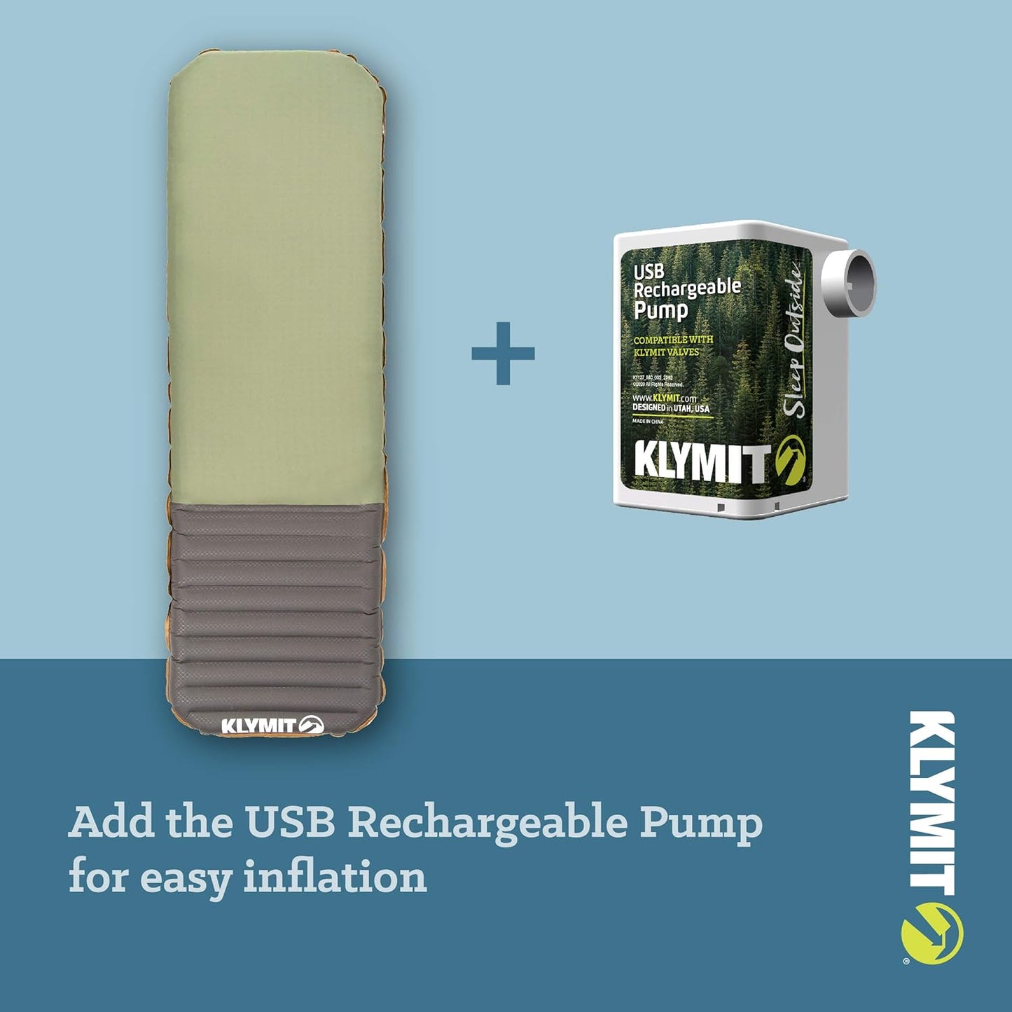 Klymit Klymaloft Lofted Inflatable Sleeping Pad for Camping With Memory Foam, Ultra-Thick Hiking and Backpacking Air Bed, 5 Inch Thick, Regular