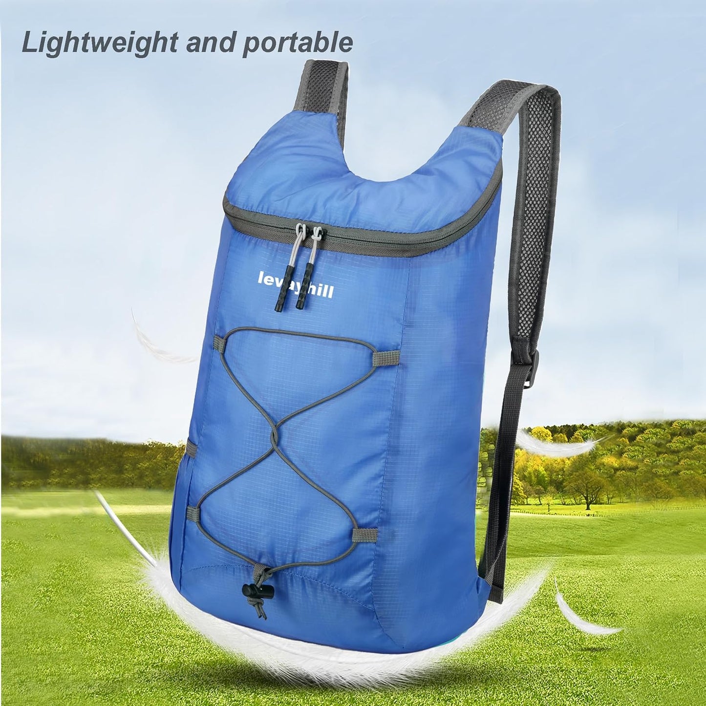 16L Lightweight Foldable Hiking-Backpack Small Packable-Daypack For Travel,Ultralight Water-Resistant Gym Bag Men Women Easy Carry-on (Royal Blue)