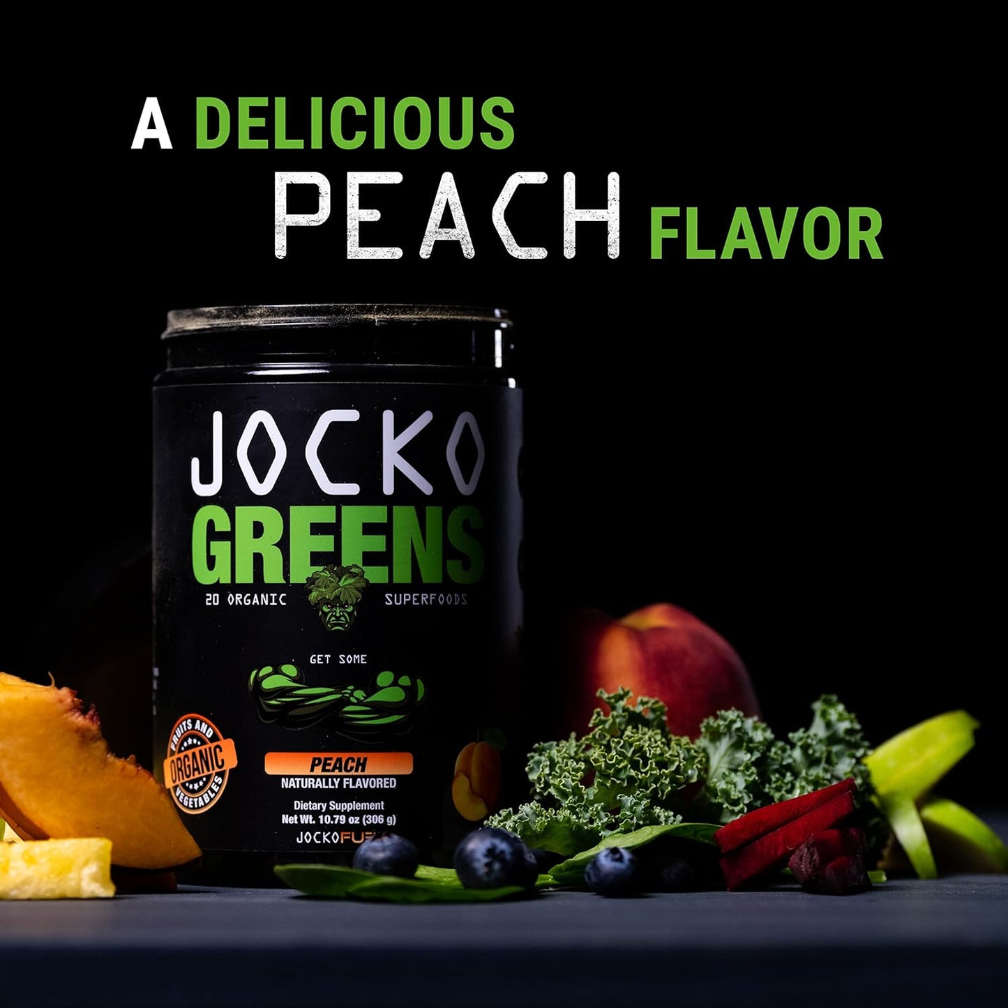 Jocko Fuel Daily Greens Powder - Premium Organic Greens Superfood Powder for Gut Health, Digestion, Bloating, Immune Support with Spirulina, Chlorella, Digestive Enzymes, & Probiotics - 30 Servings
