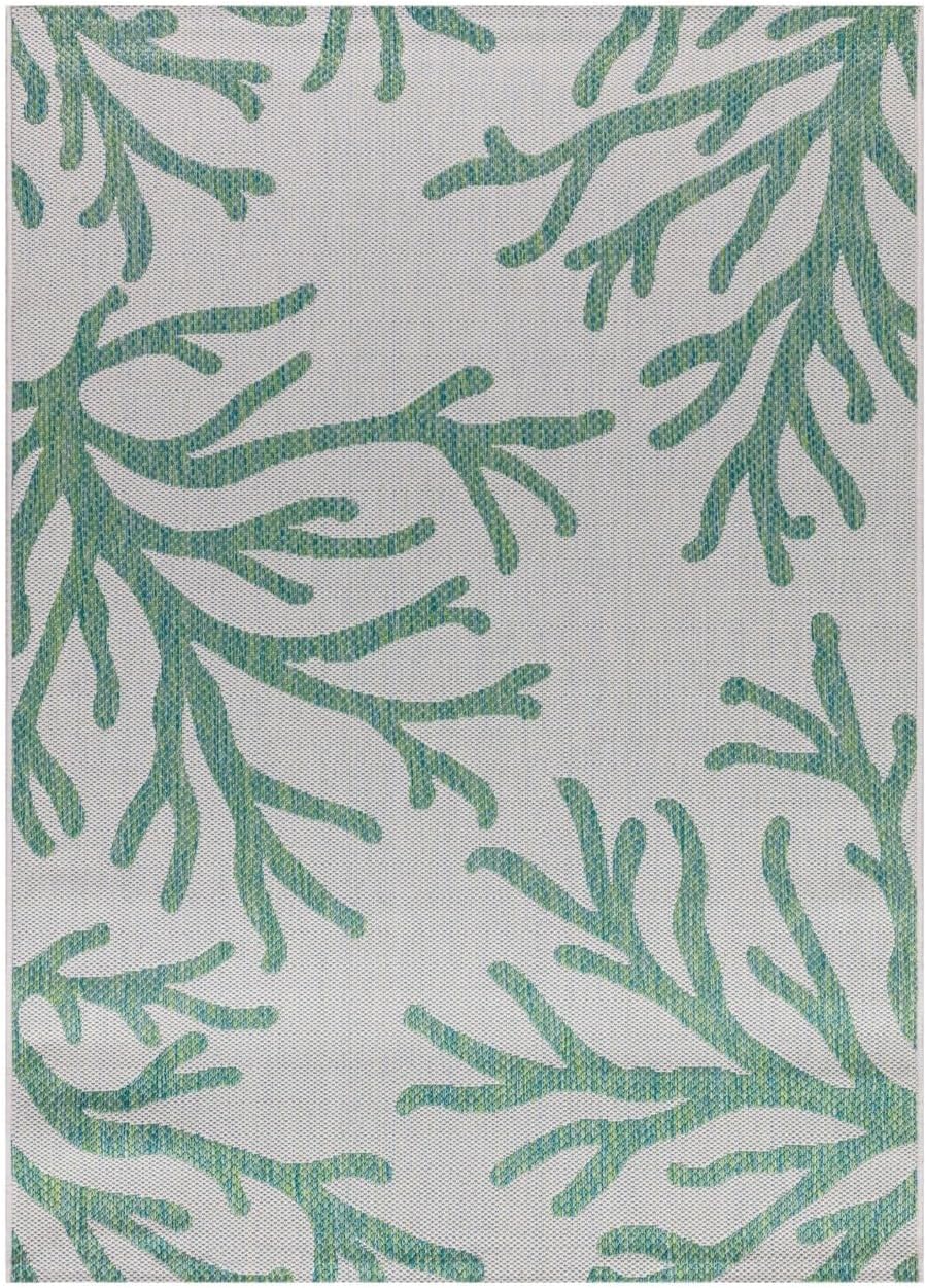 Keen Home Design Terrace Outdoor Area Rug - 4x6 Washable Indoor/Outdoor Rug for Patio, Kitchen, Balcony, Beach, Garden, Deck and Porch, Size: 3'10"x5'7"