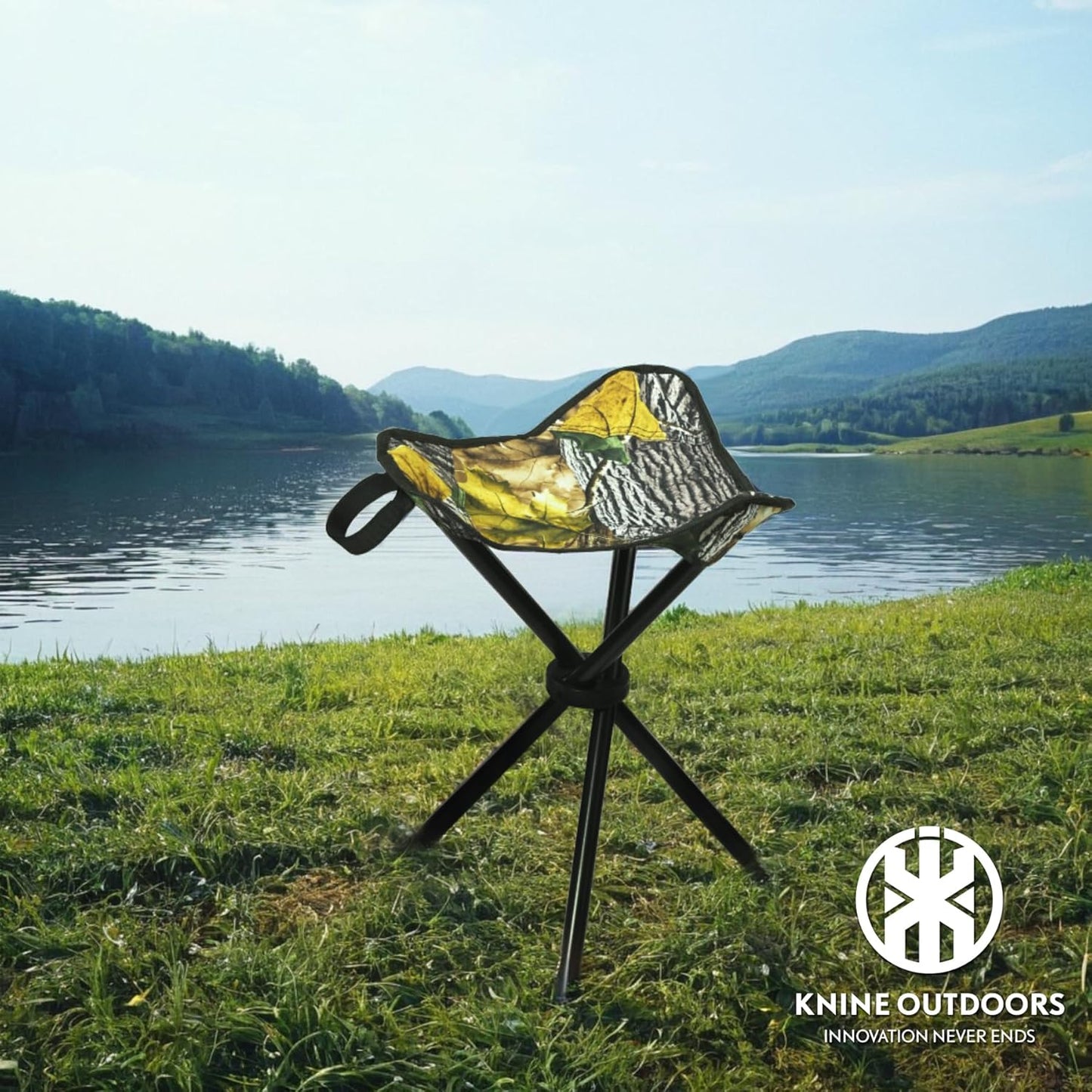 KNINE OUTDOORS Hunting Chair, Hunting Seat, Heavy-Duty Tripod Stool, Lightweight, Portable Folding Design