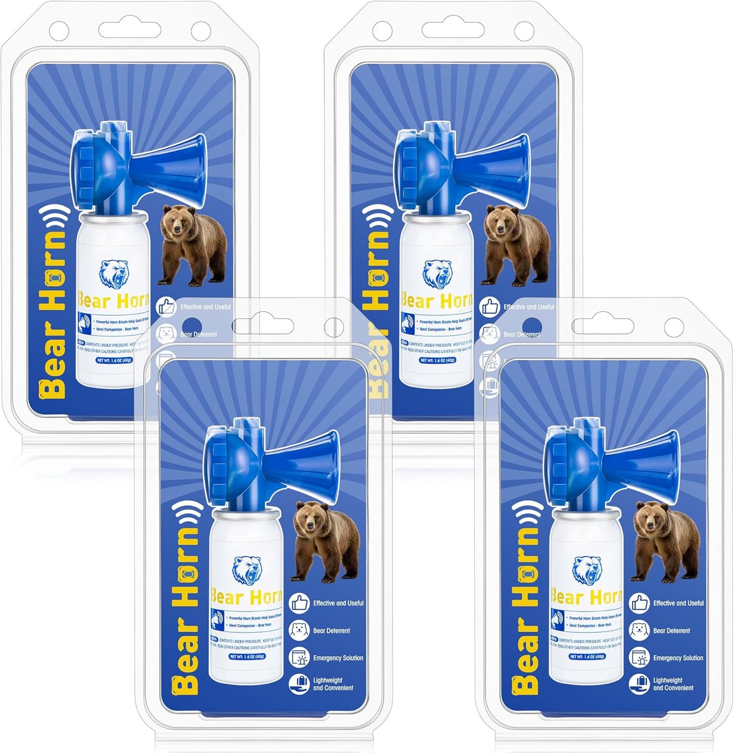 1.4oz Bear Horn Self Defense, Loud Air Horn for Wild Animals, 120dB Heard up to 1/2 Mile Away, Ideal for Hiking