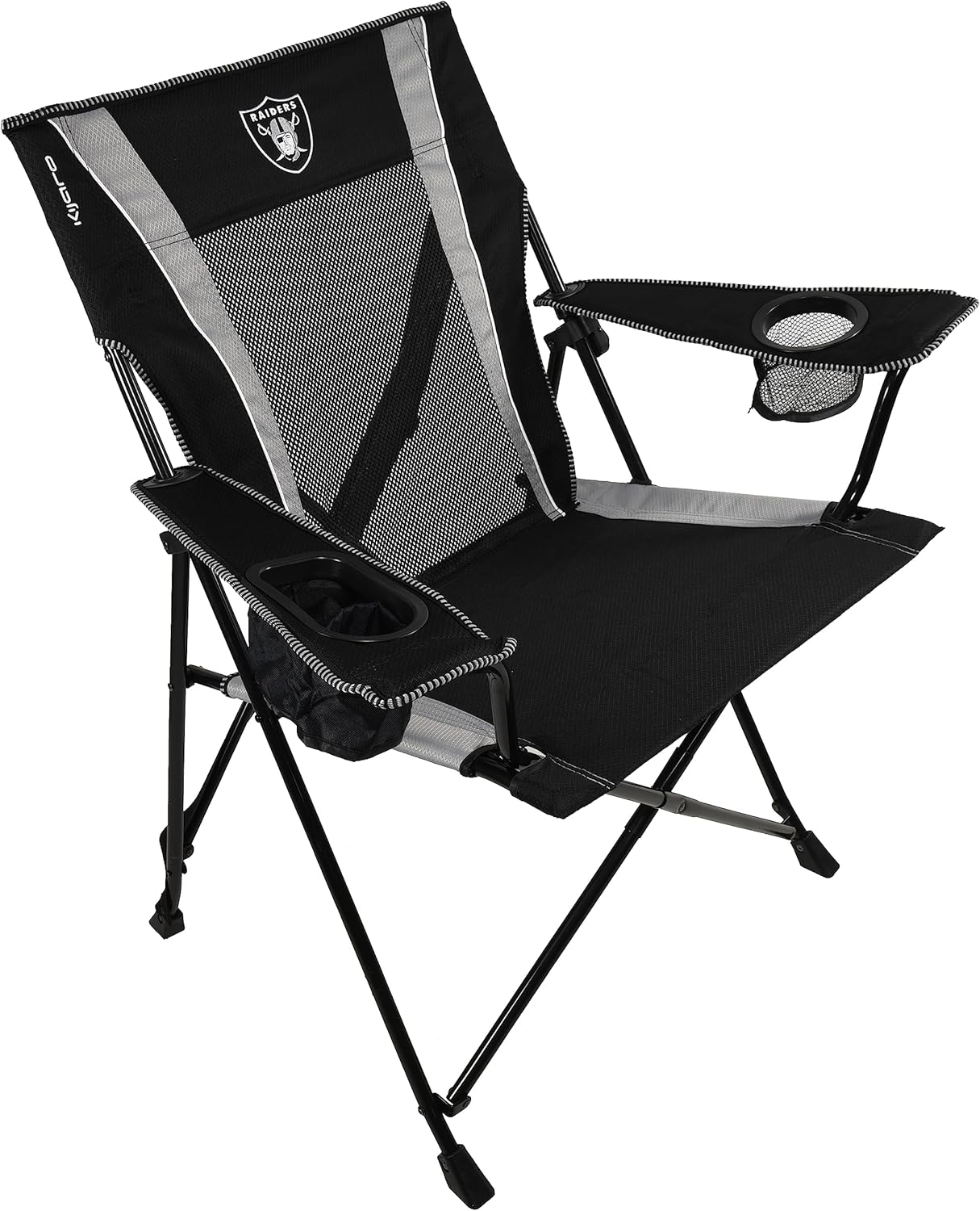 Kijaro Dual Lock Pro Sports Fan Folding Chair, 26" L x 35.5" W x 37" H, Las Vegas Raiders