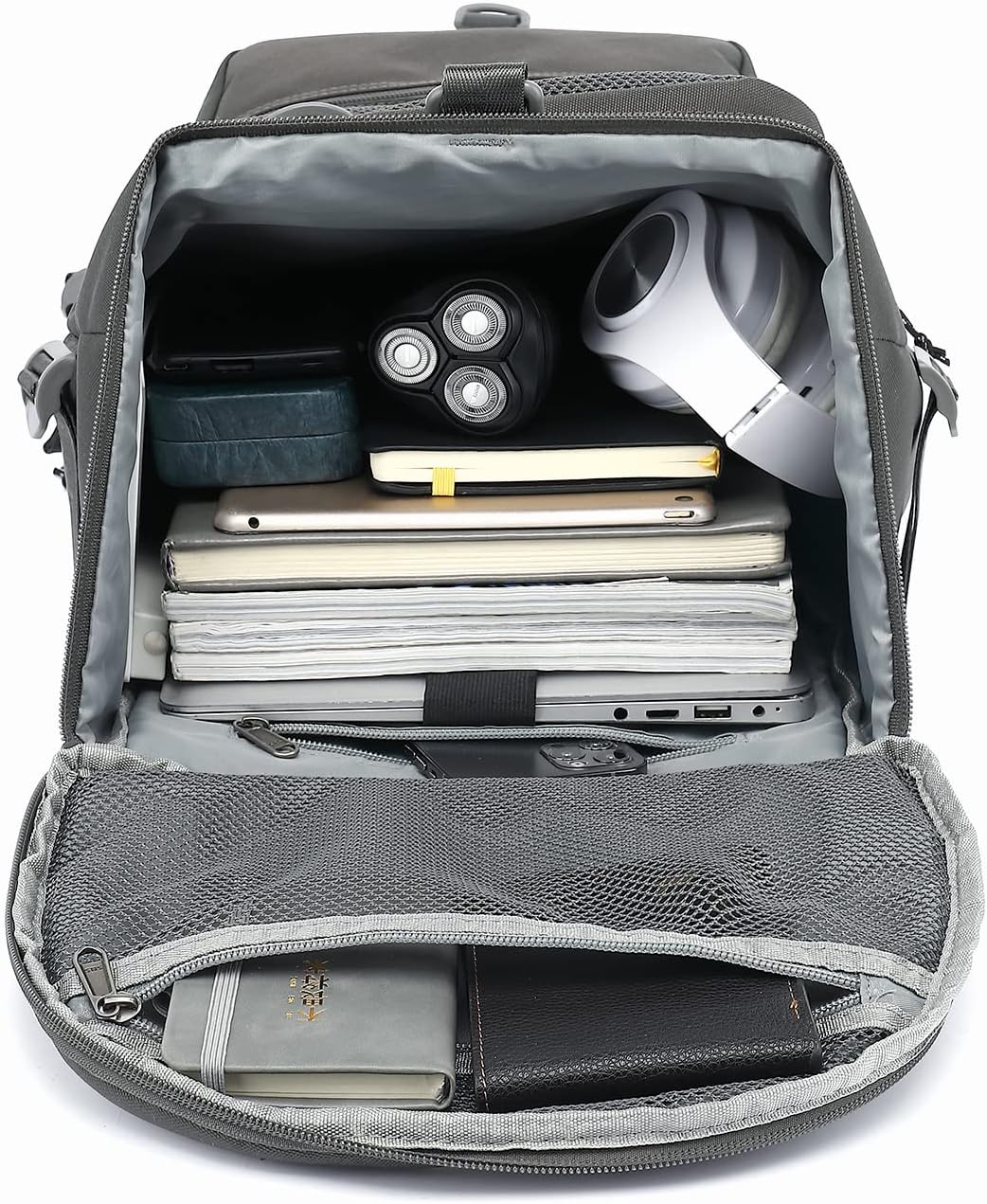 Kalesi Gym Duffle Bag Backpack 4-Way Waterproof with Shoes Compartment for travel Sport Hiking laptop (gray)