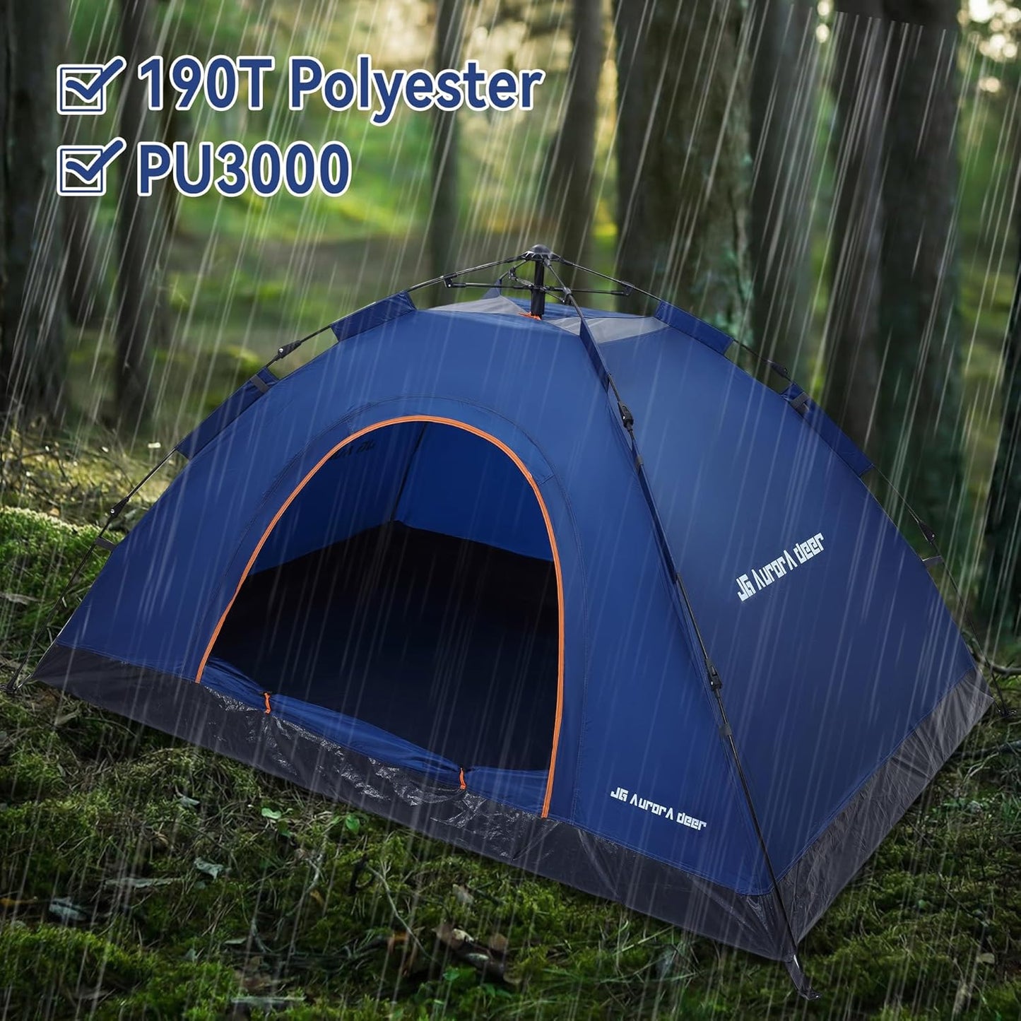 1/2/3/4 Person Tents Waterproof&Windproof Family Tents Camping-Tent,Lightweight Portable Pop Up Tent for Camping,Hiking,Mountaineering or Beach Easy to Set Up Adventures Carry Bag