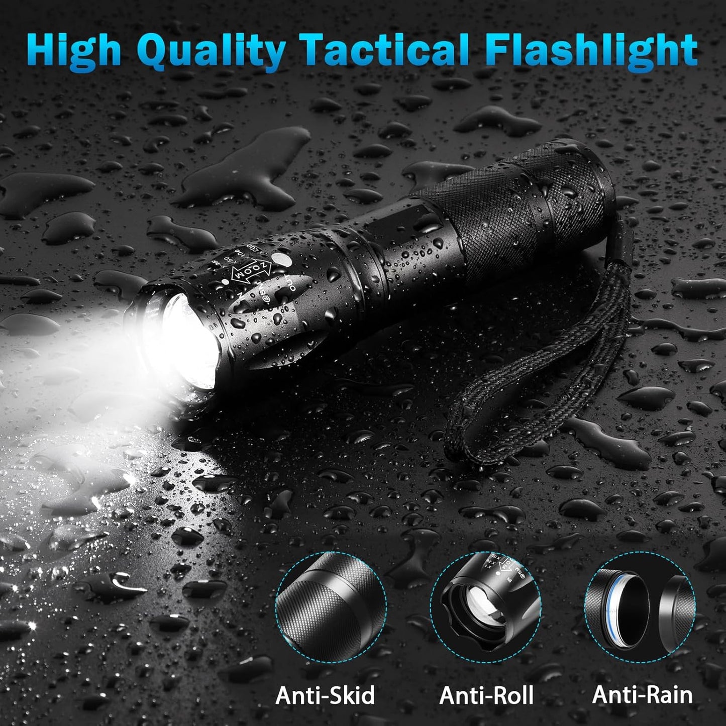 12Pack LED Flashlights High Lumens, 5Mode Tactical Flashlight for Home, Small Flashlights Powerful, Pocket Flashlight Bright, Adjustable Torch Light, Mini Flash Light for Emergencies Camping Outdoor