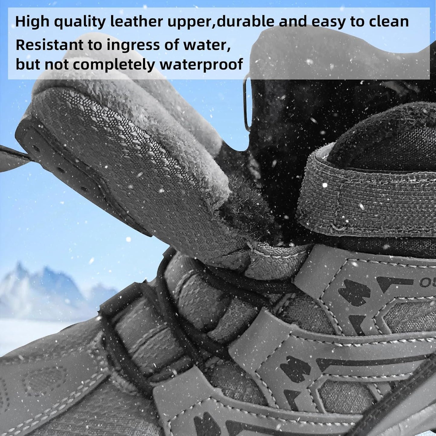 JMFCHI Kids Hiking Boots Boys Girls Outdoor Walking Climbing Sneaker Comfortable Non-slip Snow Shoes Hiker Boot Antiskid Steel Buckle Sole