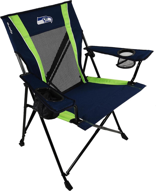 Kijaro Sports Fan Folding Chair, 26" L x 35.5" W x 37" H, Seattle Seahawks