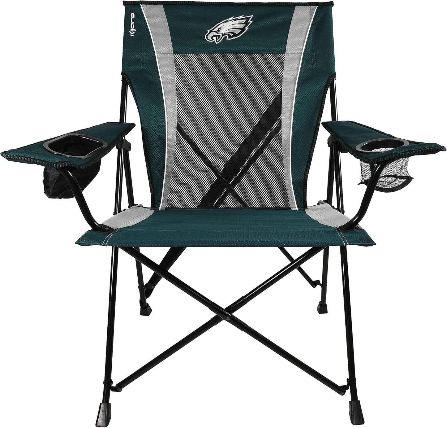 Kijaro Sports Fan Folding Chair, 26" L x 35.5" W x 37" H, Philadelphia Eagles