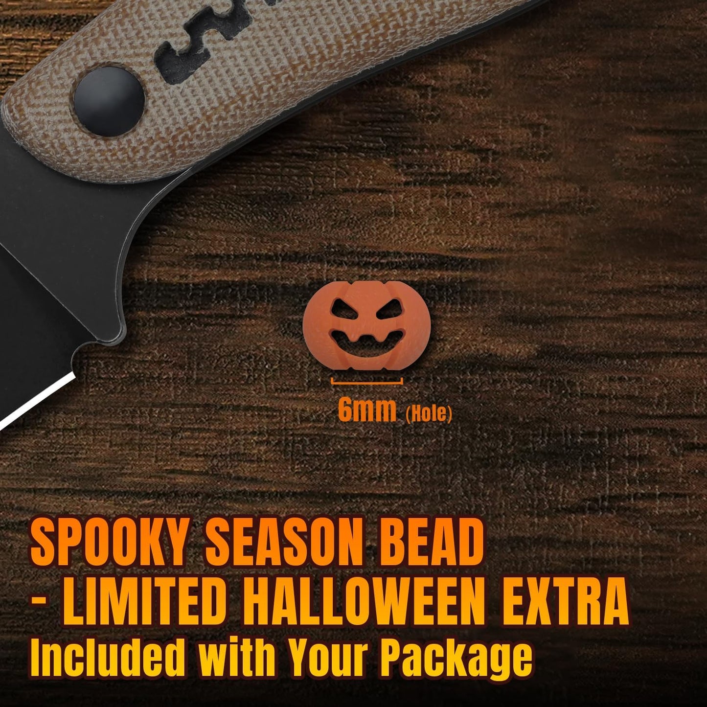 Kizer Hare Fixed Blade Knife, 3.14" Nitro V Blade Halloween EDC Hunting Knife with Brown Micarta and Black G10 Handle, Small Camping Knives with Kydex Sheath, Survival Knives for Men Women, 1077HW1