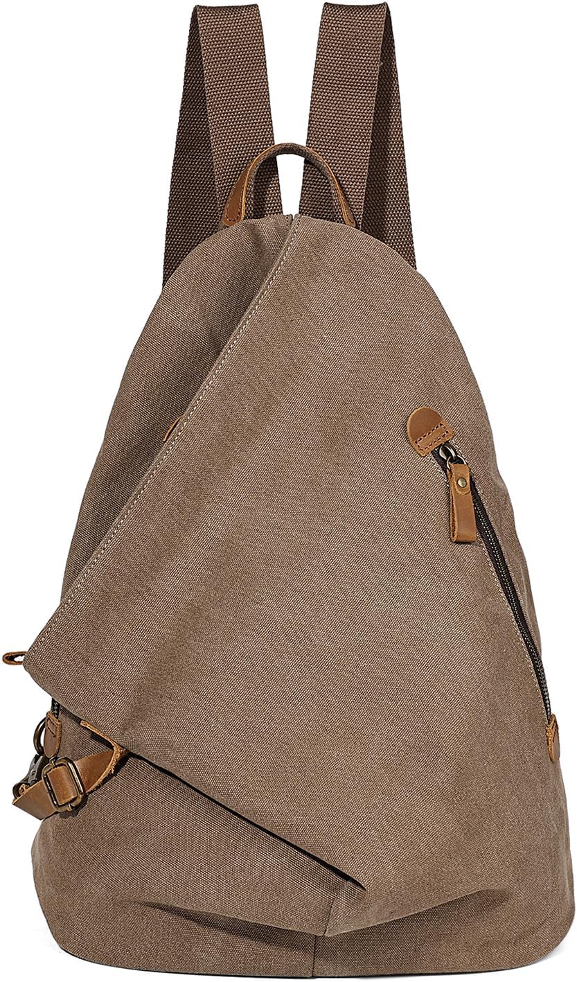 KL928 Canvas Vintage Backpack – Large Casual Daypack Outdoor Travel Rucksack Hiking Backpacks for Men Women