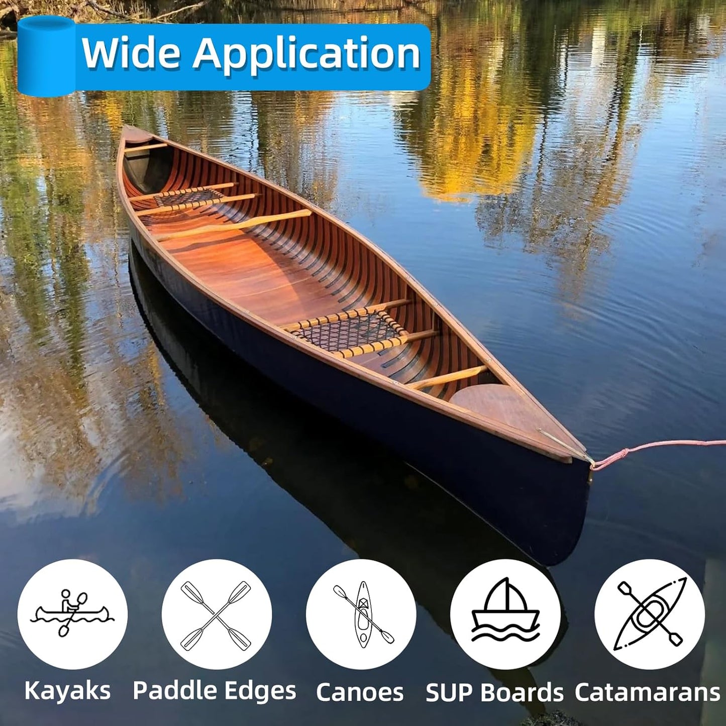 Keel Guard for Kayak,4" Width Black Boat Keel Protector for Kayak Canoe Jetski Catamarans SUPs Boards,Self Adhesive DIY Kayak Keel Guard Protector Tape Hull Shield Protective Guard