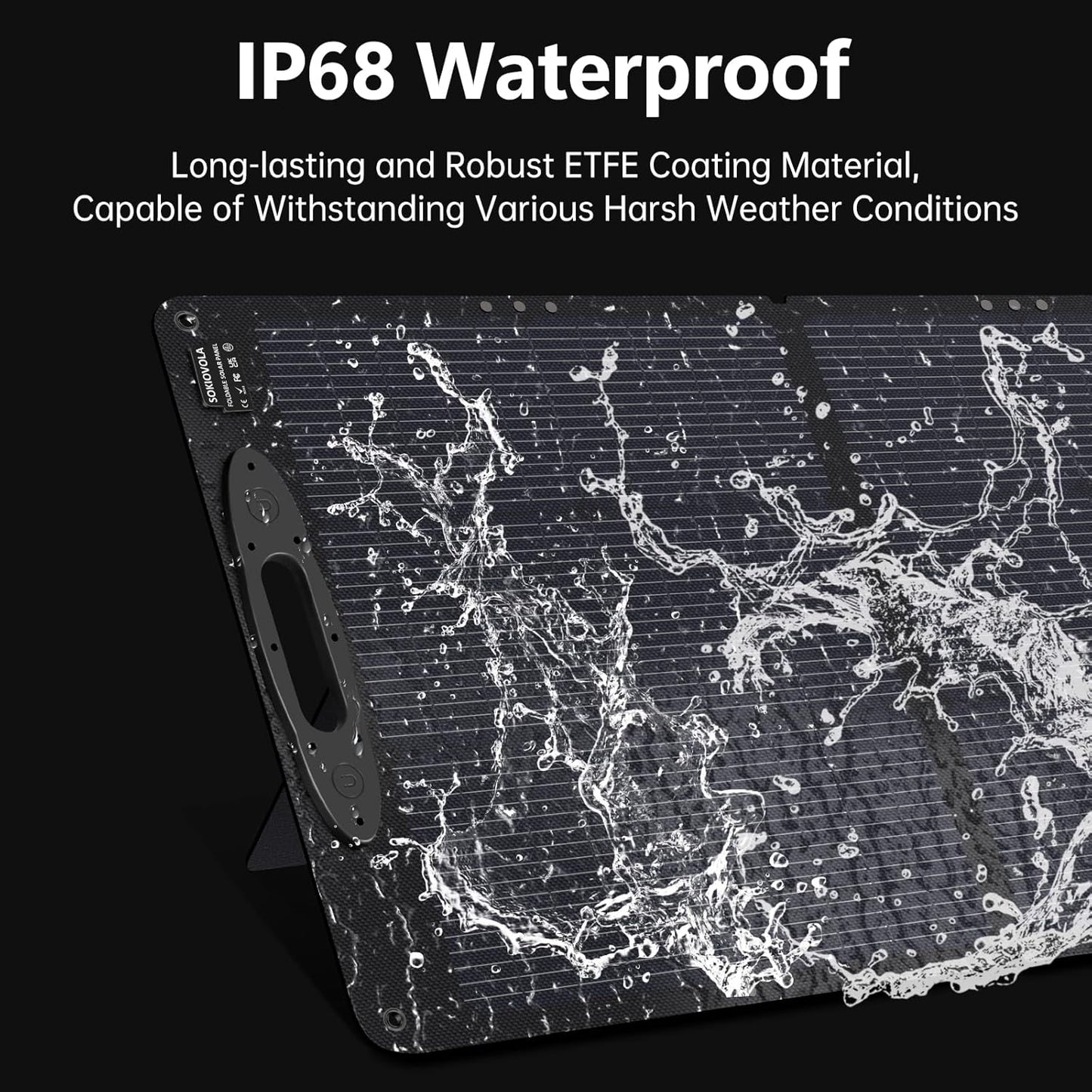 110W 18V Portable Solar Panel Kit,Portable Foldable Solar Panel,NextGen Solar Cell Up to 25% Conversion Rate,ETFE IP68 Waterproof & Dustproof for Power Station Outdoor Camping RV Trip