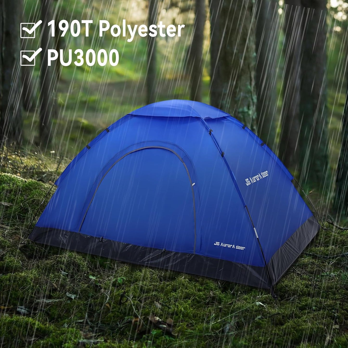 1/2/3/4 Person Tents Waterproof&Windproof Family Tents Camping-Tent,Lightweight Portable Pop Up Tent for Camping,Hiking,Mountaineering or Beach Easy to Set Up Adventures Carry Bag