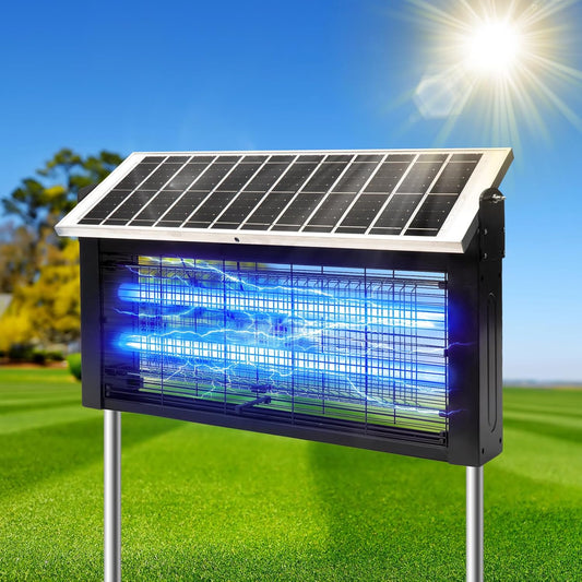 Solar Bug Zapper Outdoor, LANGY Mosquito Zapper 6000mAh, Portable Solar Fly Zapper Waterproof 4500V, Rechargeable Mosquito Killer, Cordless Fly Insect Mosquitos Trap for Patio Yard Home Garden Camping