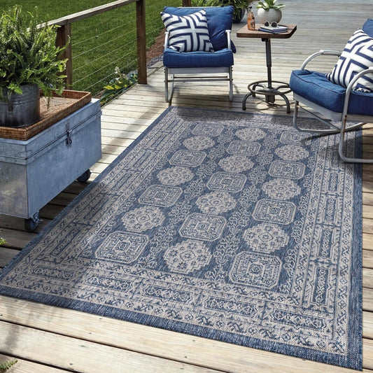 Keen Home Design Terrace Outdoor Throw Rug - 3x5 Washable Indoor/Outdoor Rug for Patio, Kitchen, Balcony, Beach, Garden, Deck and Porch, Size: 3'x5'
