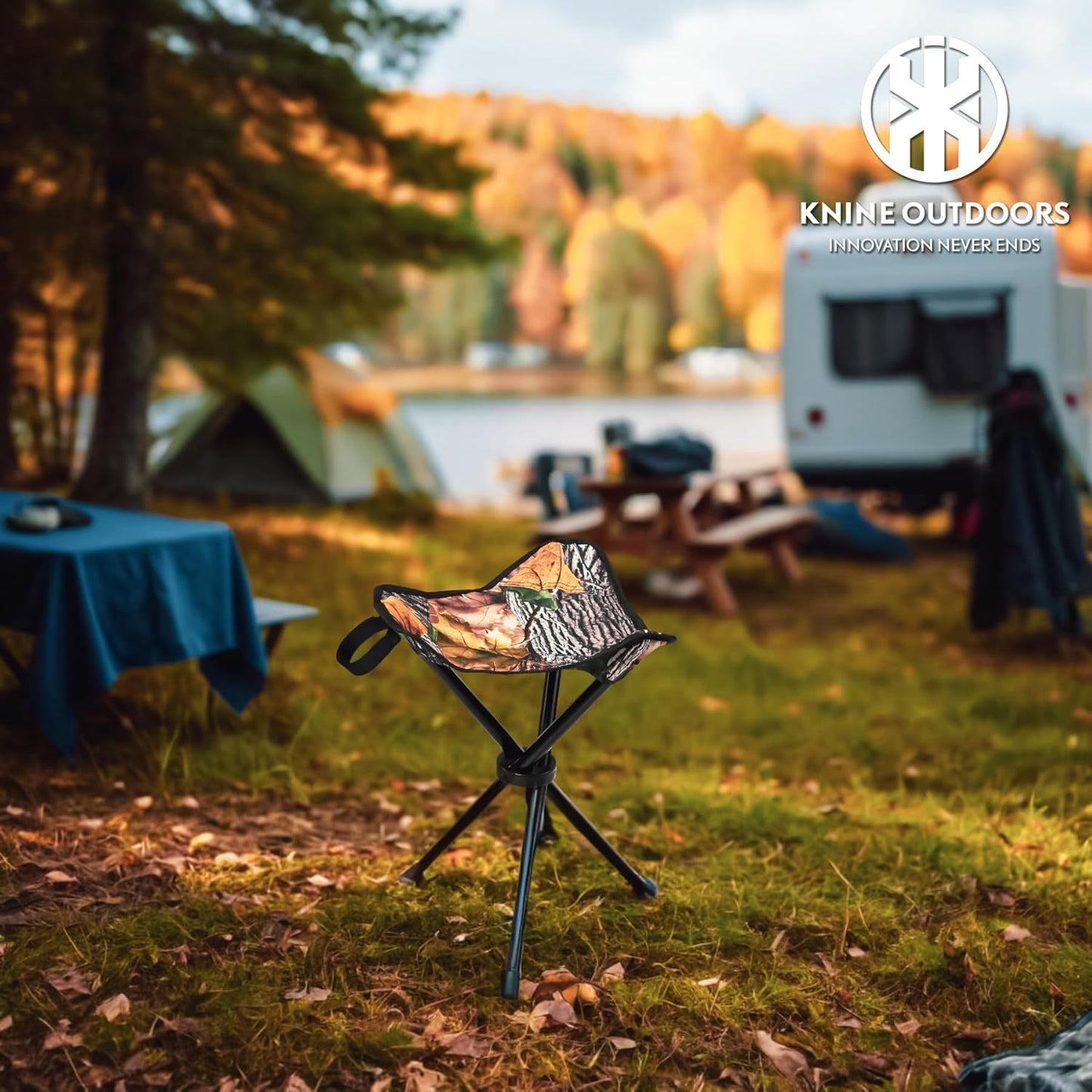 KNINE OUTDOORS Hunting Chair, Hunting Seat, Heavy-Duty Tripod Stool, Lightweight, Portable Folding Design