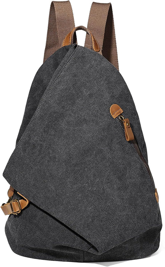 KL928 Canvas Vintage Backpack – Large Casual Daypack Outdoor Travel Rucksack Hiking Backpacks for Men Women