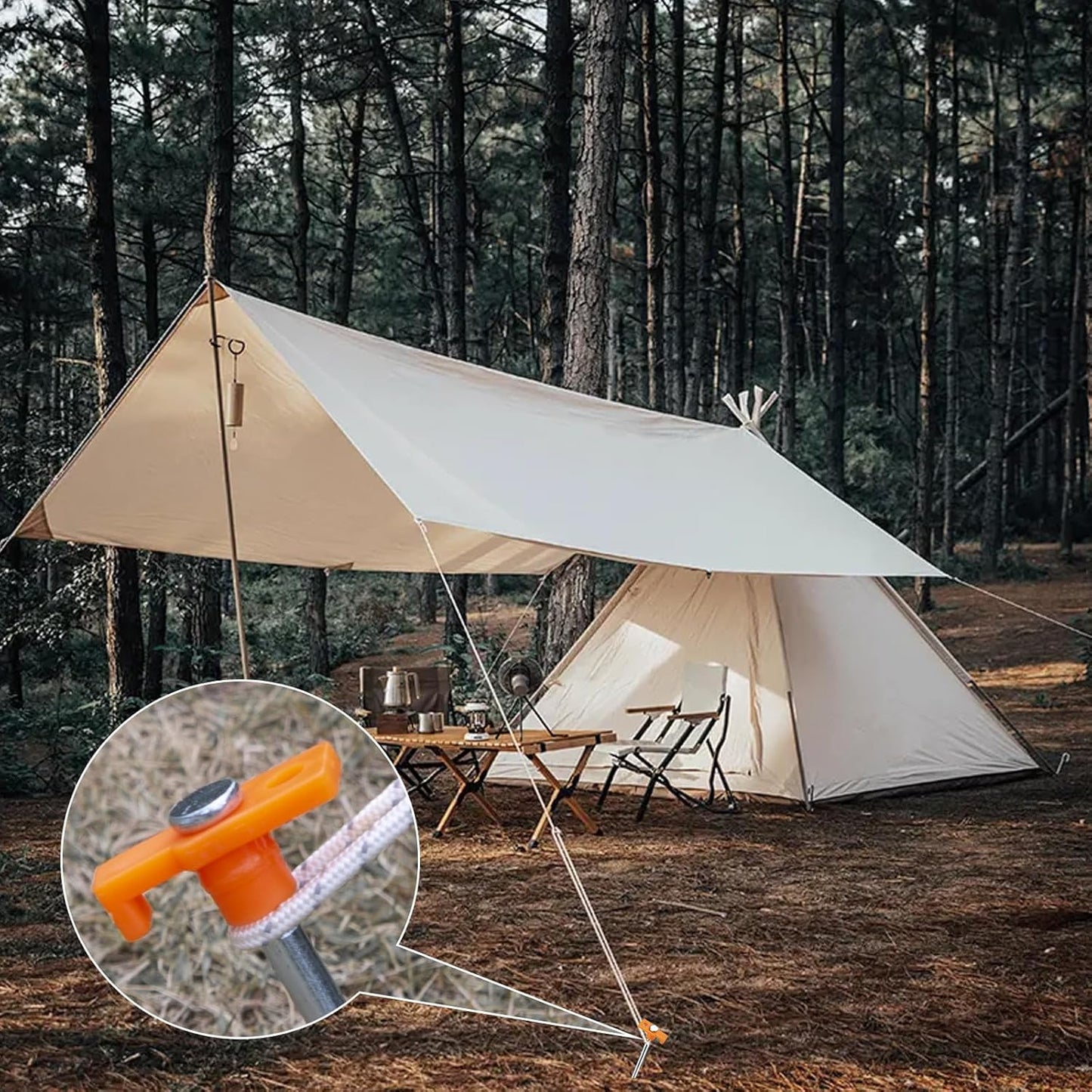 12PCS Tent Stakes,Camping Stakes,AVOFOREST 7.1Inch Non-Rust Metal Tent Pegs Ground Stakes Tent Spikes Camping,Hiking Orange