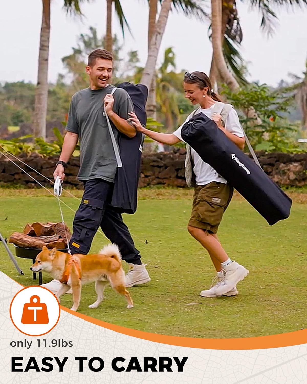 KingCamp Oversized Camping Folding Chair, Heavy Duty 450 LBS with Lumbar Support, Padded seat with Cup Holder&Cooler Bag, Ideal for Camp, Fishing, Sports Event, Backyard, Patio, Lawn (Lava Grey)