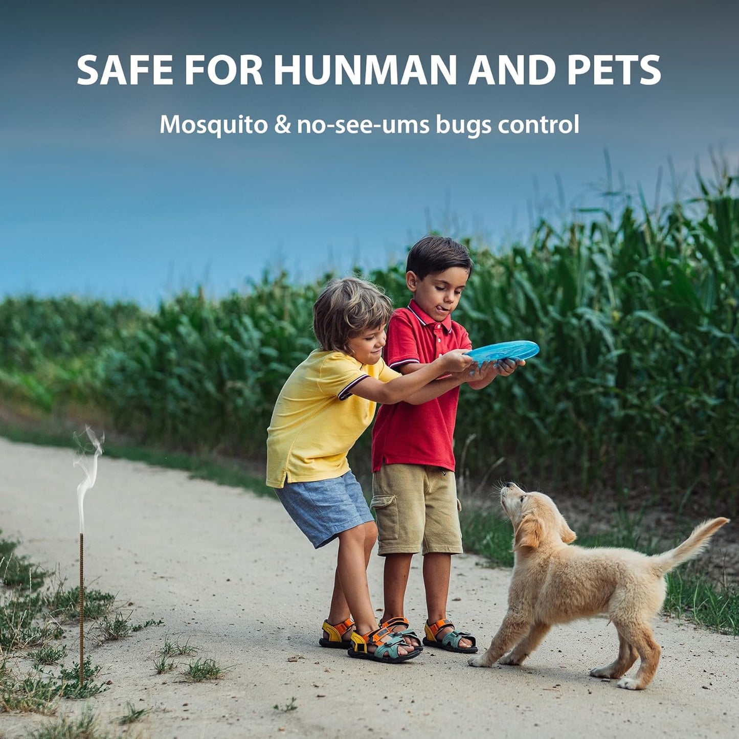 KICKOUTOR® Mosquito Incense Sticks with Natural Citronella Oil, 24 Count Indoor Outdoor Mosquito Repellent for Patio Camping Backyard, 8-Hour DEET-Free No-See-ums Bug Protection Each