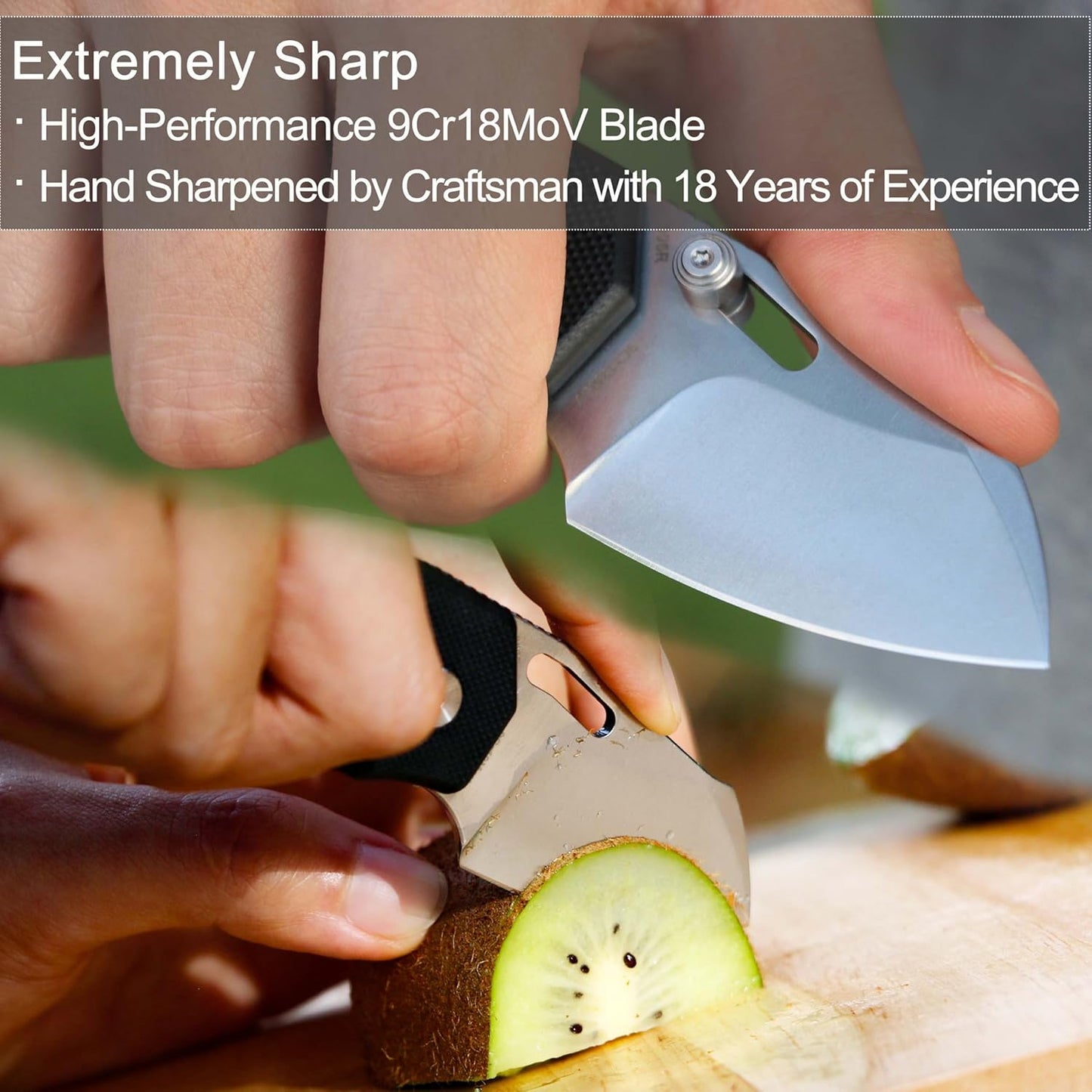 JIN Rhino Small Pocket Knife for Men, Button Lock EDC, DIY Folding Knife Kit, 2" 9Cr18Mov Satin Blade, Black G10 Handle, Birthday Gift for Men Women, Camping Knives