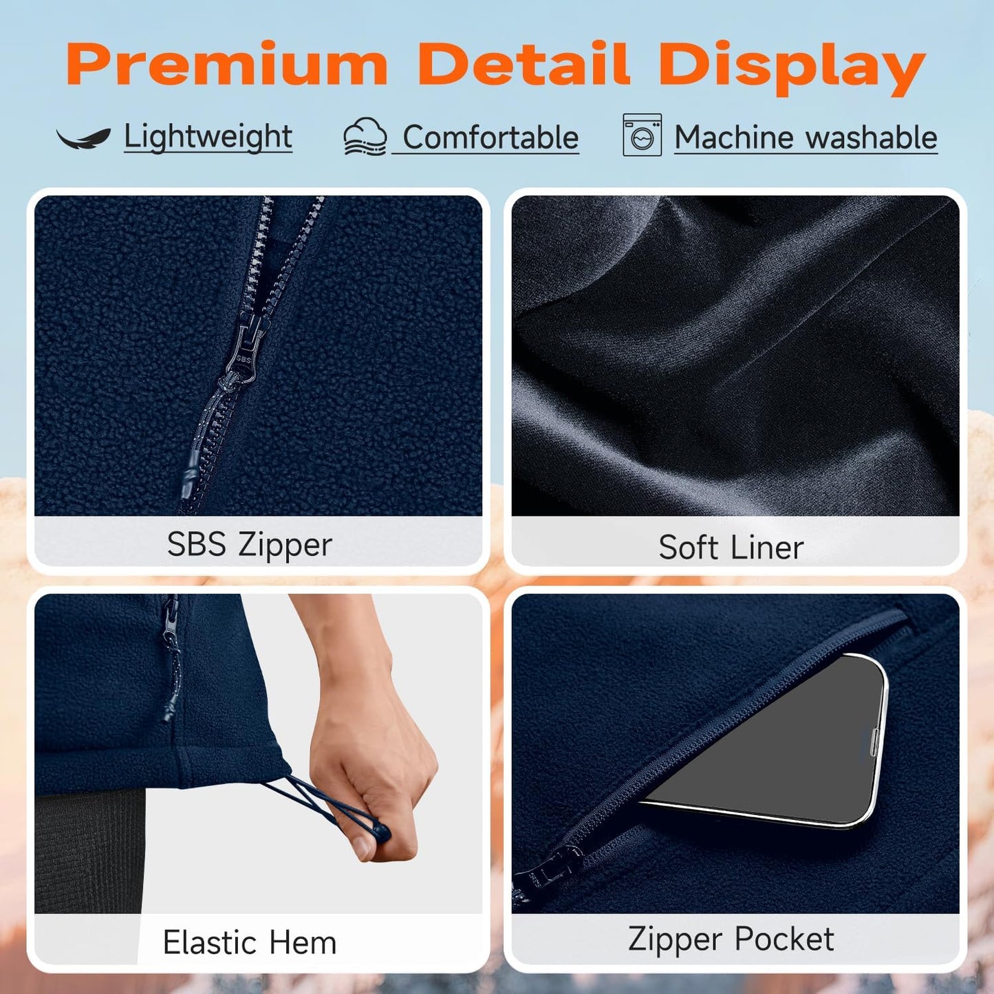 KOVNLO Heated Vest for Men with Battery Pack Included, Soft Fleece Smart Electric Lightweight Heated Jacket