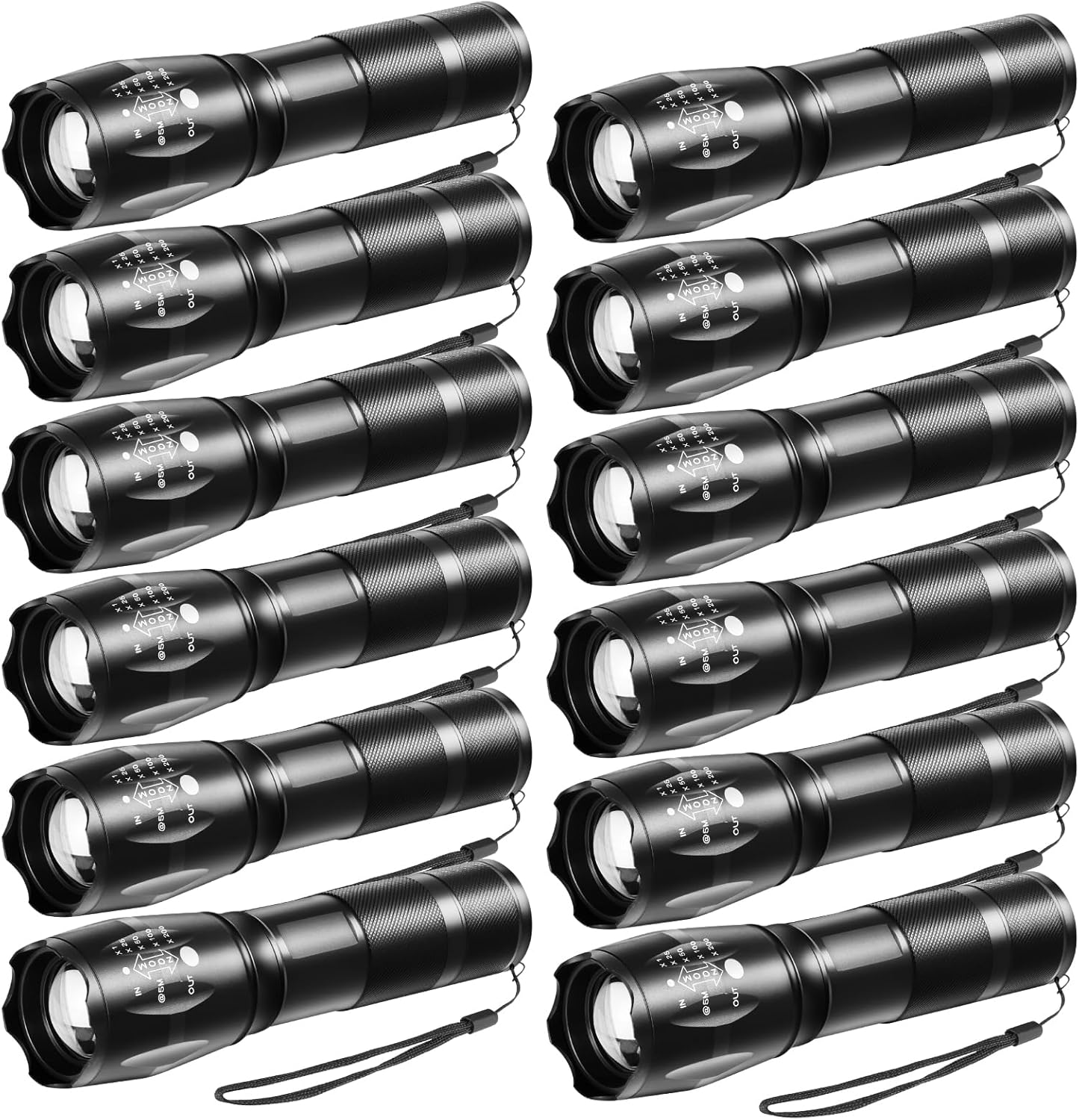 12Pack LED Flashlights High Lumens, 5Mode Tactical Flashlight for Home, Small Flashlights Powerful, Pocket Flashlight Bright, Adjustable Torch Light, Mini Flash Light for Emergencies Camping Outdoor