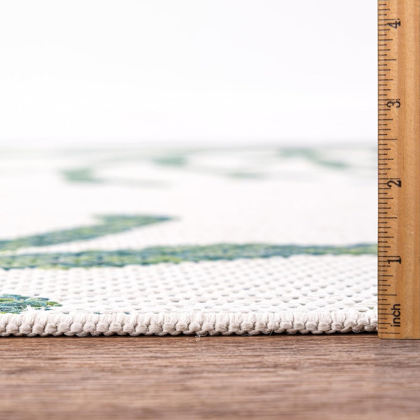 Keen Home Design Terrace Outdoor Round Rug - 5ft Round Washable Indoor/Outdoor Rug for Patio, Kitchen, Balcony, Beach, Garden, Deck and Porch, Size: 5'3" Round