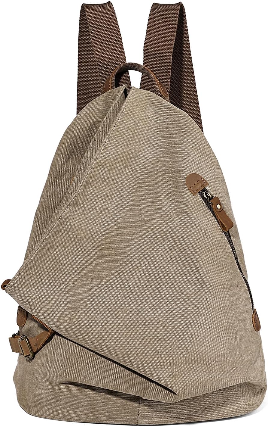 KL928 Canvas Vintage Backpack – Large Casual Daypack Outdoor Travel Rucksack Hiking Backpacks for Men Women