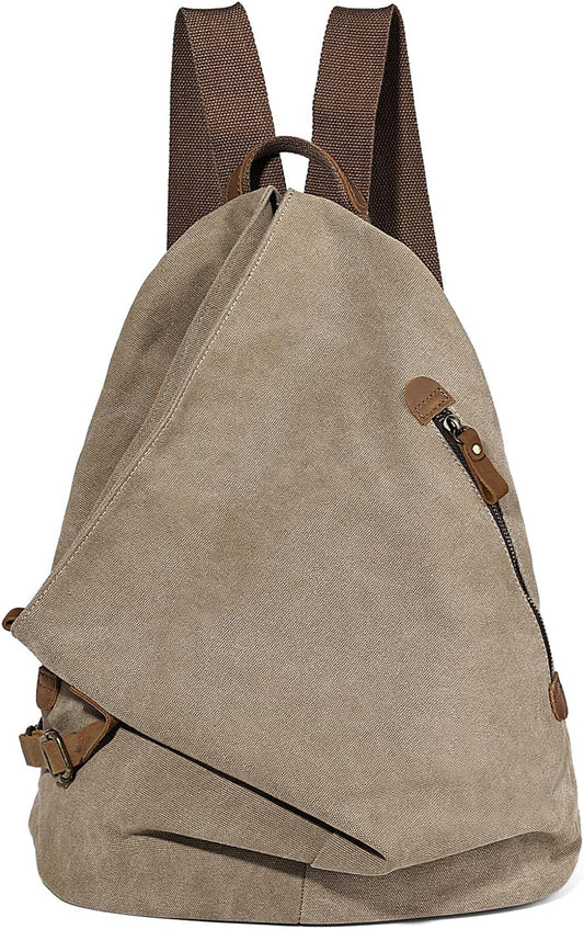 KL928 Canvas Vintage Backpack – Large Casual Daypack Outdoor Travel Rucksack Hiking Backpacks for Men Women