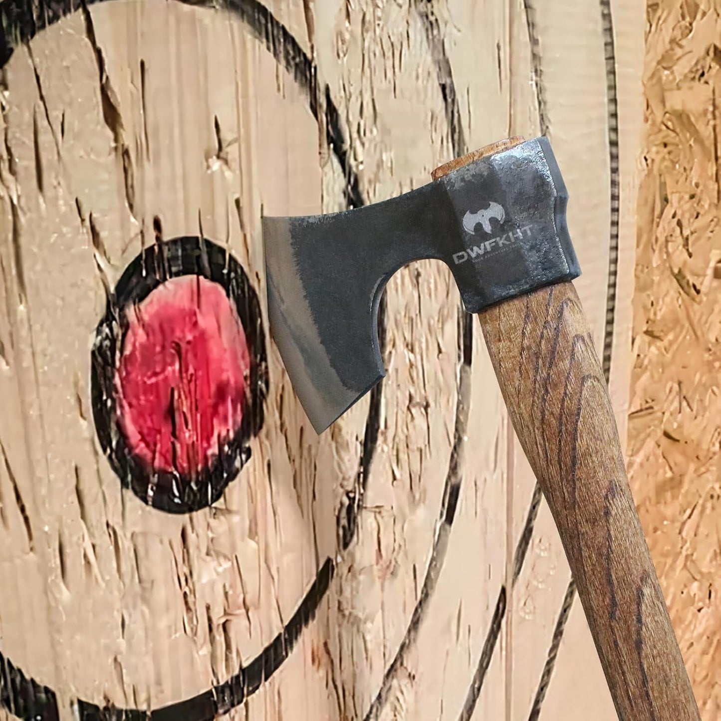 16.5" Throwing Axe, 3 Pack Throwing Axe Set with 1065 High Carbon Steel & Beech Wood Handle, Perfect for Axe Throwing Games, Competition and Recreation, Ideal Gift for Men (Black)