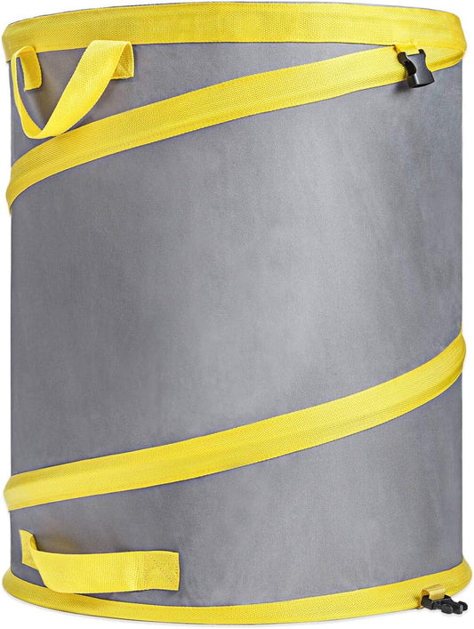 Jardineer Collapsible Trash Can for Camping Parties, Reusable Yard Waste Bags, Pop Up Garden Bag with a Drainage Hole(30 Gallon)