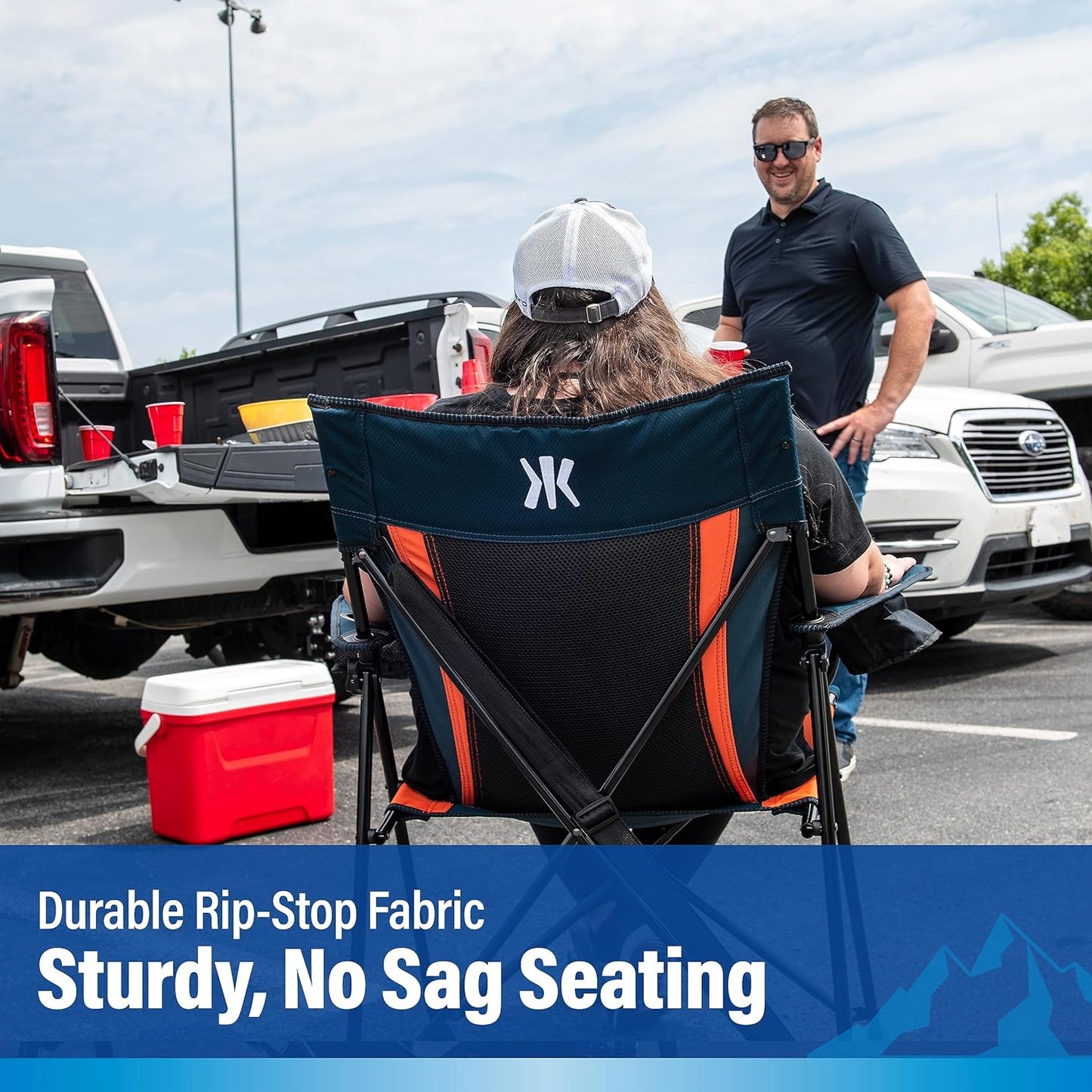 Kijaro Sports Fan Folding Chair, 26" L x 35.5" W x 37" H, Chicago Bears