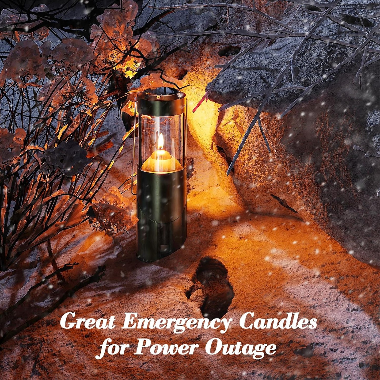 15-Hour Natural Pure Beeswax Candles for Candle Lanterns, Long Lasting Burning Candles Bulk for Camping, Emergency, Survival Emergency Preparedness (20)