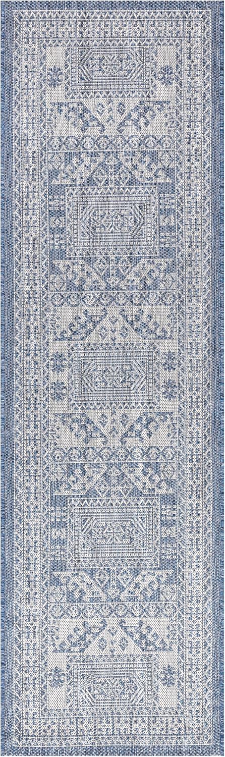 Keen Home Design Terrace Outdoor Runner Rug - 2x8 Washable Indoor/Outdoor Rug for Patio, Kitchen, Balcony, Beach, Garden, Deck and Porch, Size: 2'2"x7'7"