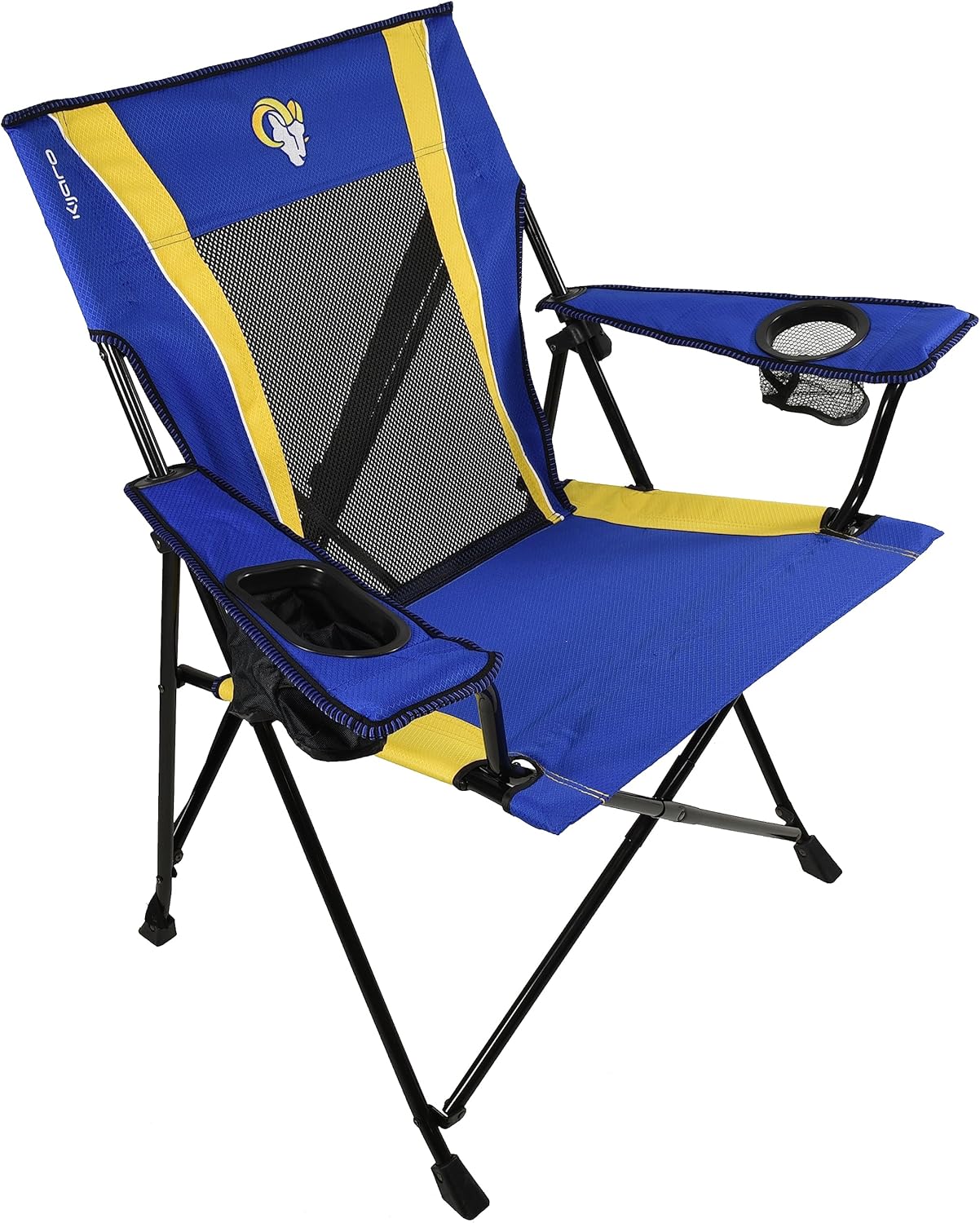 Kijaro Sports Fan Folding Chair, 26" L x 35.5" W x 37" H, Los Angeles Rams