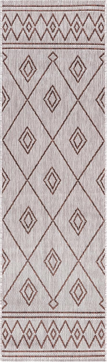 Keen Home Design Terrace Outdoor Runner Rug - 2x12 Washable Indoor/Outdoor Rug for Patio, Kitchen, Balcony, Beach, Garden, Deck and Porch, Size: 2'2"x11'10"